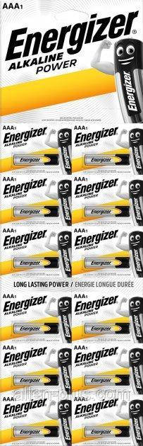 Батарейки лужні Energizer ALKALINE POWER LR03/AAA, блістер 12 шт.