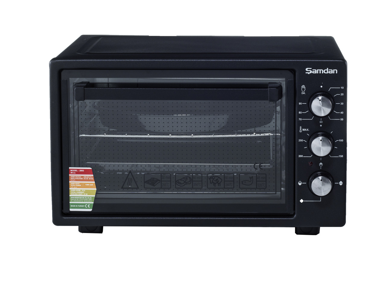 Піч електрична Samdan 2011 Black 36 л
