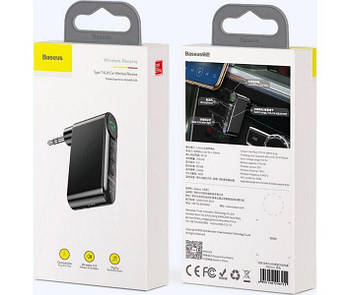 Автомобільний AUX адаптер (FM трансміттер) Baseus Quyin Car Bluetooth Receiver Black