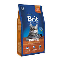 Brit Premium Cat Indoor Chicken (Брит Премиум Кет Индор Курица) сухой корм для малоактивных котов 8 кг.