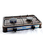 Газова настільна плита Domotec MS 6602 / Портативна газова плита / Двоконфоркова газова плита, фото 2