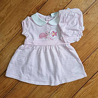 Комплект для дівчинки сукня та трусики, зріст 68 (6-9 міс.), колір рожевий
