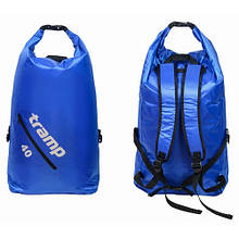 Герморюкзак Tramp PVC Diamond Rip-Stop 40л (синий)