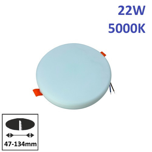 LED світильник врізний круглий 22W 5000К VENECIA