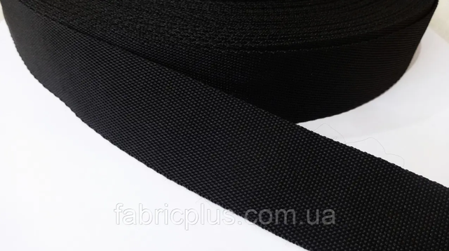 Стропа стрічка ремнева 38 мм чорна