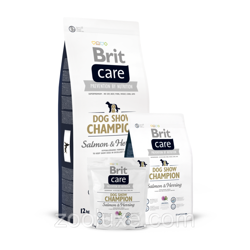 Brit Care Dog Show Champion Salmon & Herring 12 кг / Бріт Дог Шоу Чемпіон Лосось і Селдь 12 кілограмів - корм для