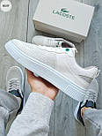 Чоловічі кросівки літні кеди в сітку весна-літо білий Lacoste. Живе фото, фото 2