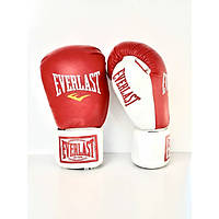 БОКСЕРСКИЕ ПЕРЧАТКИ EVERLAST КОЖА 6, Красно-Белый