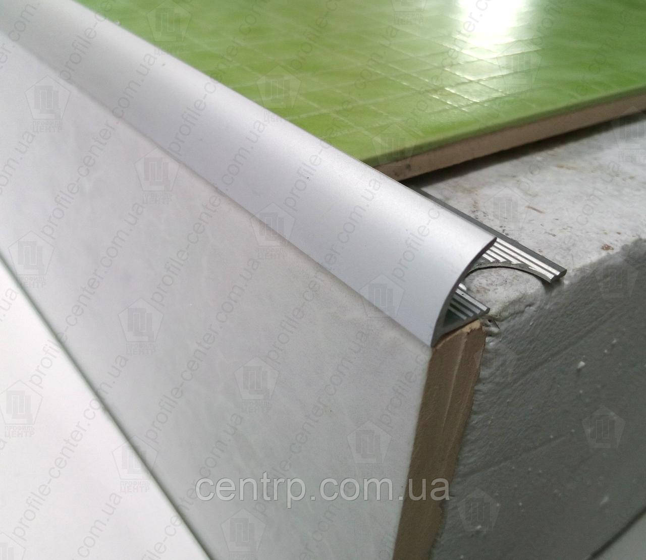 Гибкий наружный угол для плитки до 12 мм L-2.7м НАП 12 Г серебро матовое - фото 2 - id-p1639666697