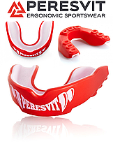 Капа для боксу одностороння капа боксерська для єдиноборств Peresvit Protector Mouthguard Red-White