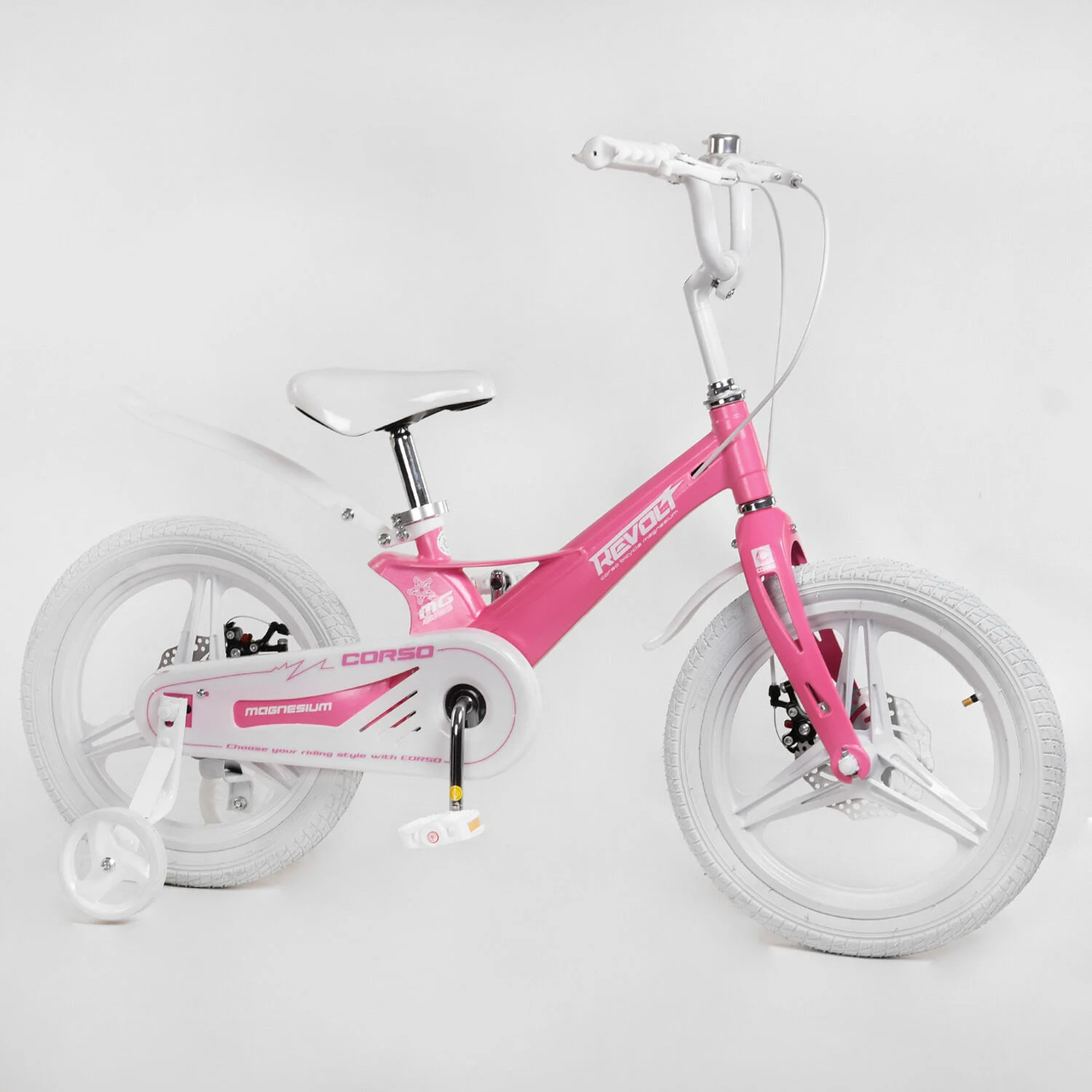 Дитячий велосипед 16" Corso Revolt MG-16038 рожевий на зріст 100-115 см
