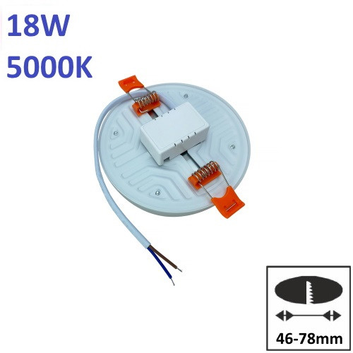 LED світильник врізний круглий 18W 5000К ESTER, фото 1