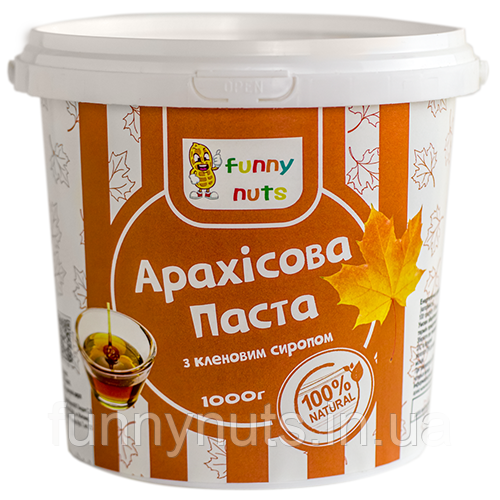 Арахісова паста FunnyNuts з кленовим сиропом 1000 г