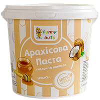 Арахісова паста FunnyNuts з медом та кокосом 1000 г