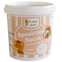 Арахісова паста FunnyNuts з кокосом і медом 500 г