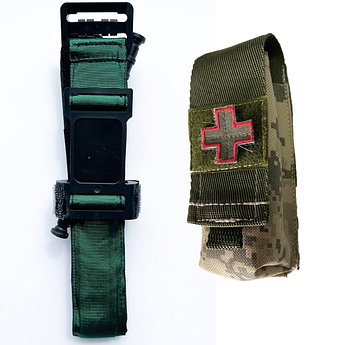 Комплект (аналог НАТО), Підсумок для турнікету з CORDURA 1000D турнікет Тk.vin7 зелений, затискач 92 см та