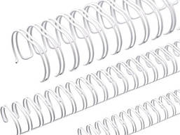 Пружина металева діаметром 8,0 мм 100 шт. пач. для плетіння біндером Білі