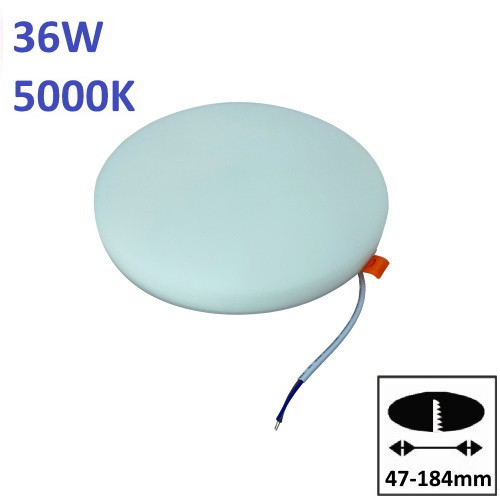 LED світильник врізний круглий 36W 5000К ESTER, фото 1