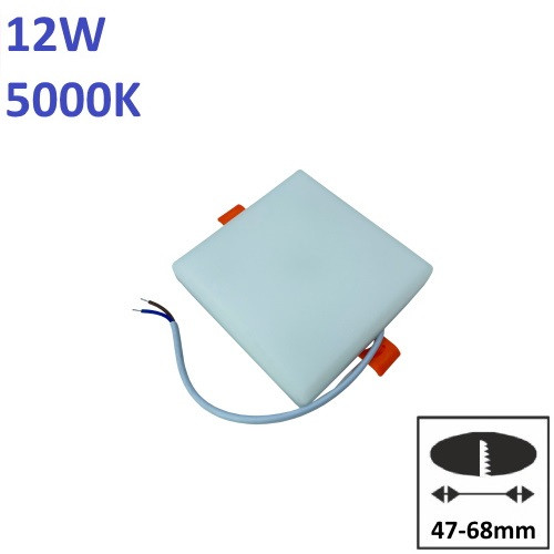 LED світильник врізний квадратний 12W 5000К ESTER