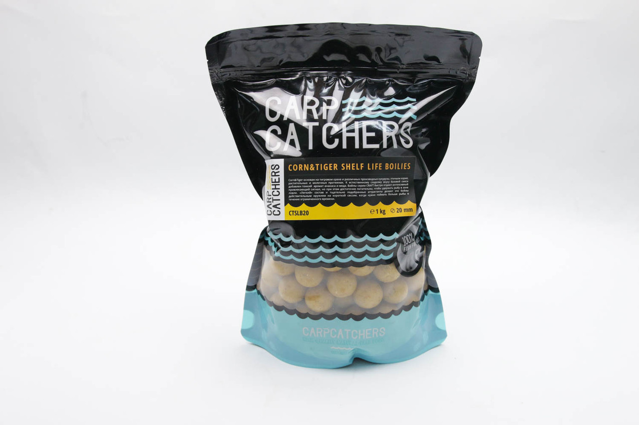 Бойли тонучі прикормочні Carp Catchers Craft - CORN&TIGER - Shelf Life Boilies - Ø20мм - 1кг