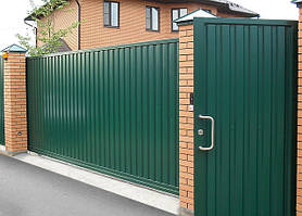 Відкатні ворота з профлиста 2 800 мм * 2 200 мм