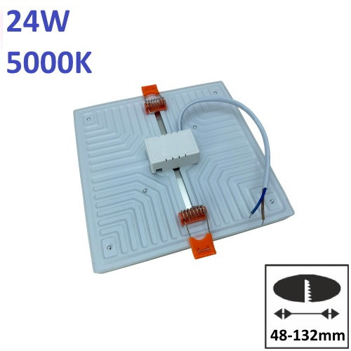 LED світильник врізний квадратний 24W 5000К ESTER, фото 1