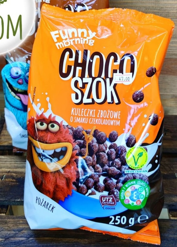 Шарики Шоколадные Кукурузные Fun Morning Choco Szok Pozarek 250 г Польша - фото 5 - id-p1639677194