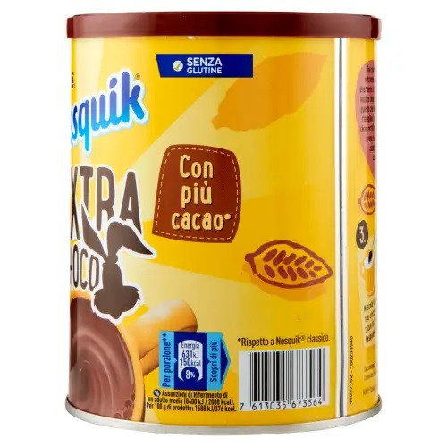 Какао Напиток Растворимый Экстра Шоколадный Nesquik Nestle Extra Choco Несквик Нестле 390 г Италия - фото 4 - id-p1639677195
