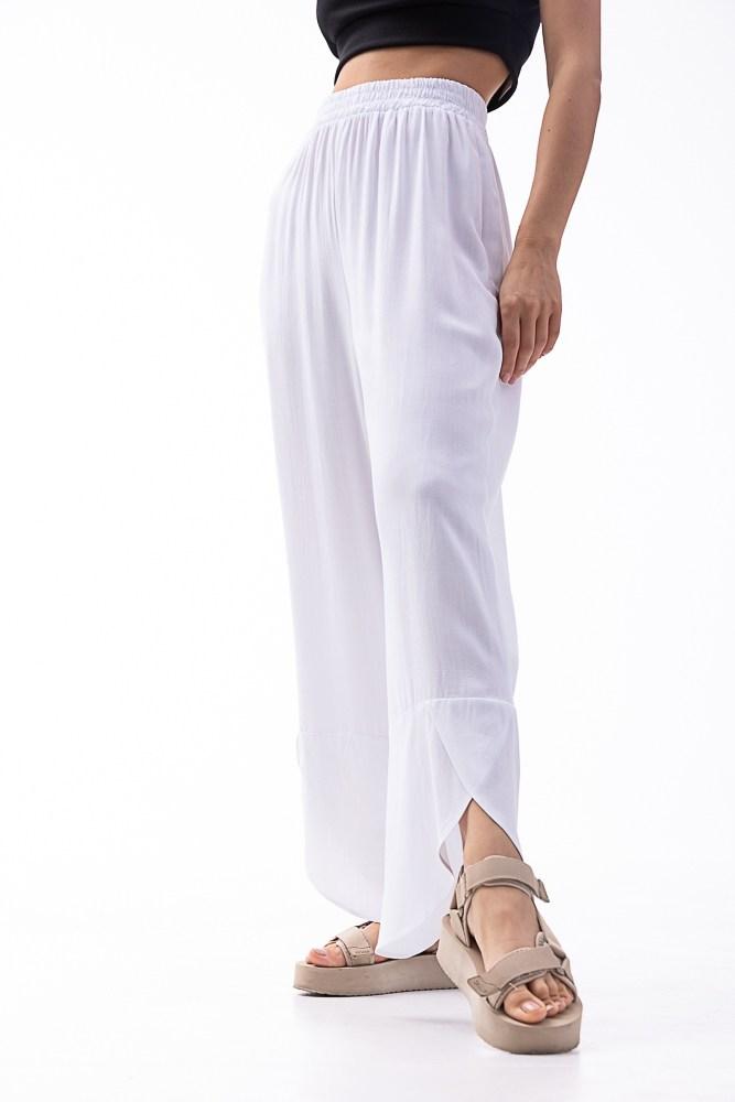 Літні жіночі дуже легкі штани на гумці з воланами знизу, фото 1