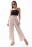 Літні жіночі дуже легкі штани на гумці з воланами знизу, фото 2