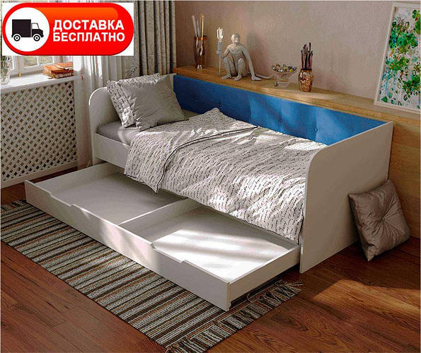 Купить Кровать односпальная Valencia велюр Sky Blue (голубой) спальное ...