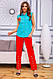 Рубашка жіноча 172R205 колір М'ятний S, фото 2