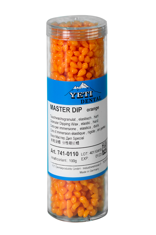 Віск занурювальний MASTER DIP (Майстер дип погружний) в гранулах, еластичний, твердий, 100г, Yeti Dental, Німеччина, фото 1