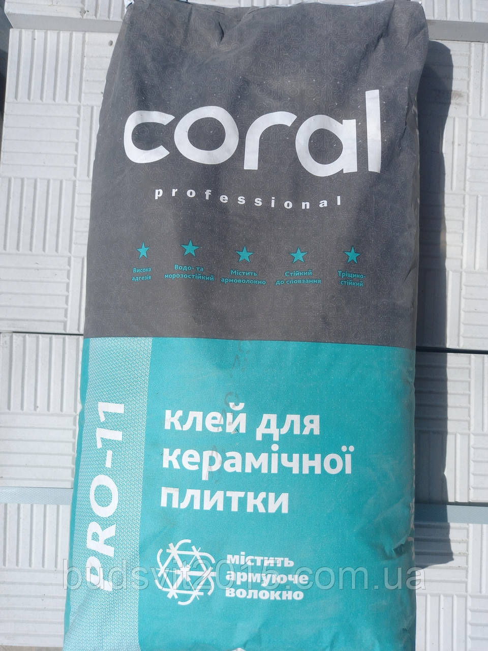 Клей для керамічної плитки, 25 кг Coral CG-11