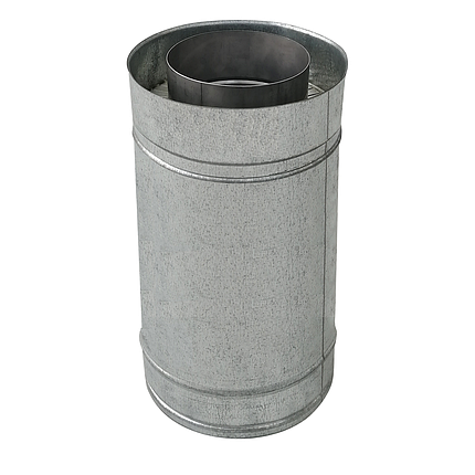 Труба-сендвіч ø120 мм 0,8 мм 50 см Нерж/Оц Версія-Люкс (10515), фото 1