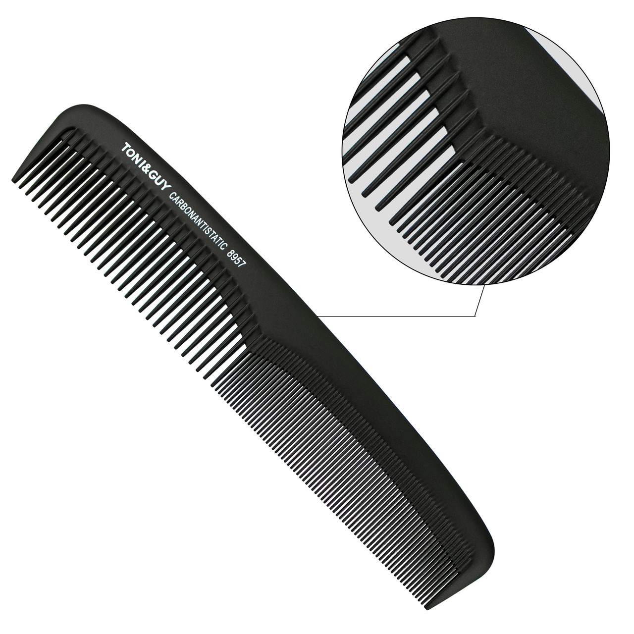 Гребінь для волосся комбінований T&G 8957 чорний, фото 1