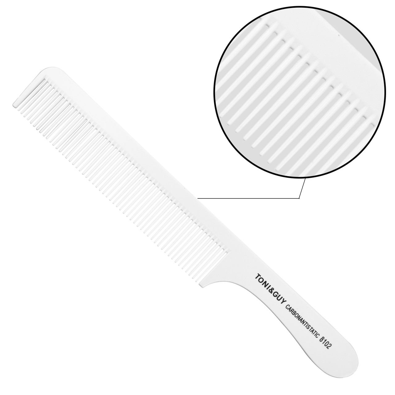 Гребінь для волосся з ручкою T&G 8102 білий, фото 1