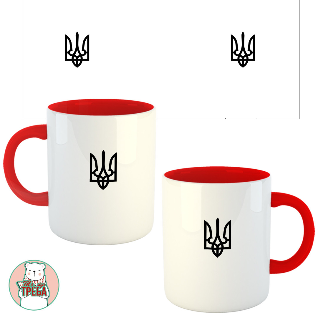 Горнятко / чашка "Герб України" Червоний