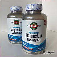 KAL Magnesium glycinate (Гліцинат магнію), 350 мг, 160 капсул