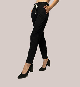 Батальні легкі штани зі штапелю, No16 чорн., фото 2