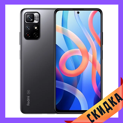 Xiaomi Redmi Note 11 5G 6/128GB Black CN Гарантія 1 Рік (*CPA -3% Знижка)_K, фото 1