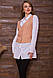 Рубашка жіноча 119R320 колір Біло-терракотовий XXL, фото 4