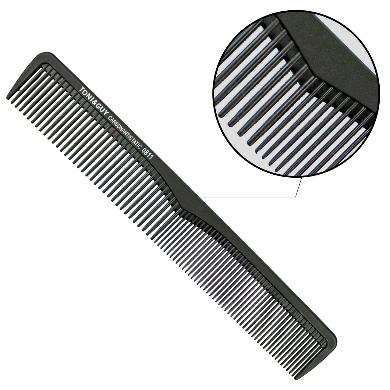 Гребінь для волосся комбінований T&G 0811 чорний, фото 1