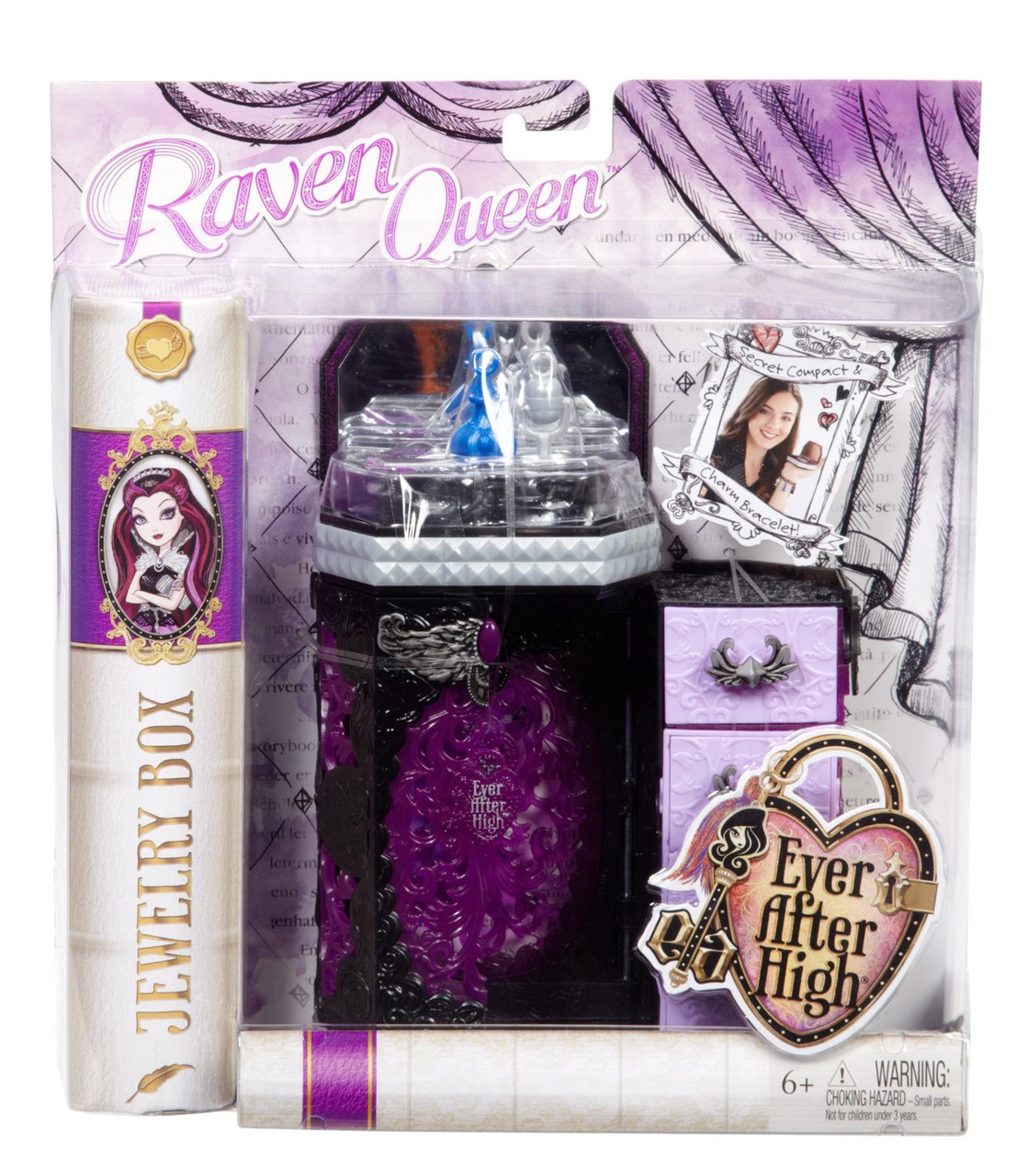 Эвер Афтер хай Шкатулка для украшений Рейвен Квин (Ever After High Raven Queen's Jewelry Box) - фото 3 - id-p266463875