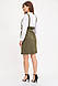 Сарафан вільного крою, кольору хакі, 119R313, фото 3