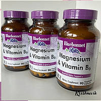 Bluebonnet Magnesium В6, Магній В6, 90 капсул