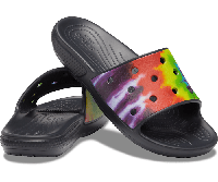 Crocs Classic Tie-Dye Graphic Slide original США М11 45-46 (28 см) шлепки сланцы шлепанцы оригинал крокс