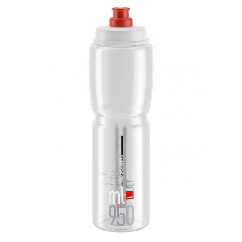 Фляга ELITE JET прозора з червоним лого 950ml