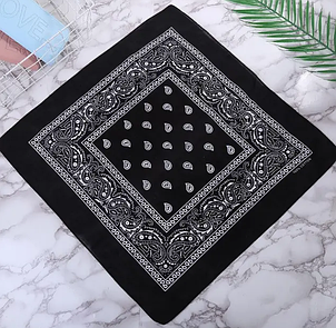 Бандана бавовняна мікс 3 шт чорна + біла + рожева, фото 2