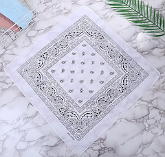 Бандана бавовняна мікс 3 шт чорна + біла + рожева, фото 3